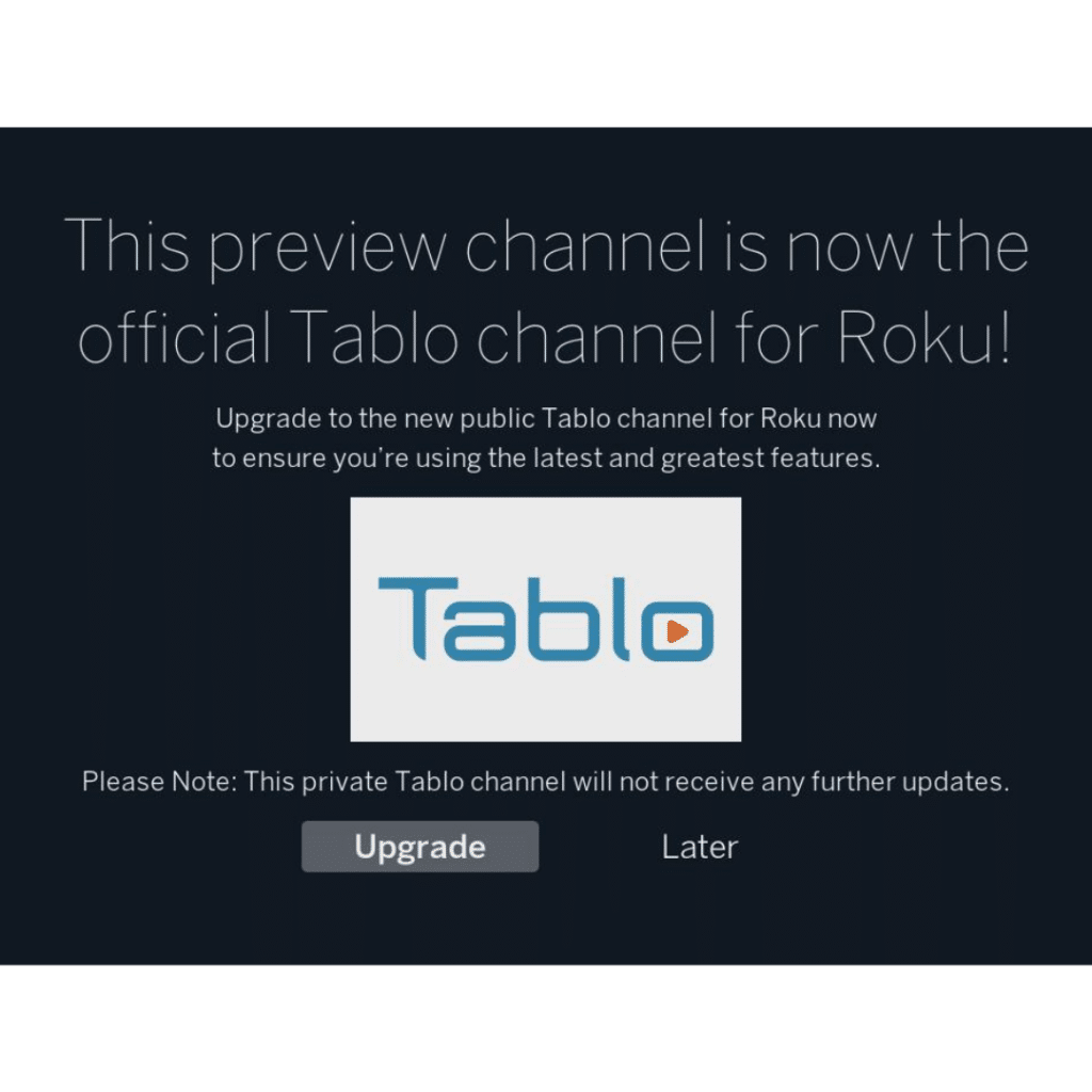 TABLO ROKU PREVIEW CHANNEL