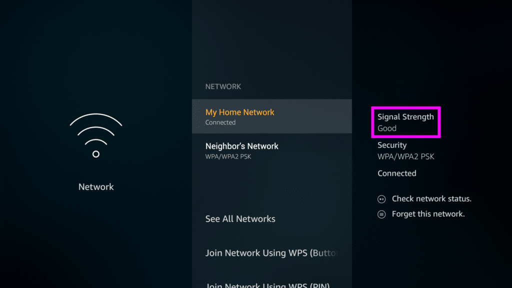 AMAZON FIRETV SIGNAL STRENGTH MARKUP