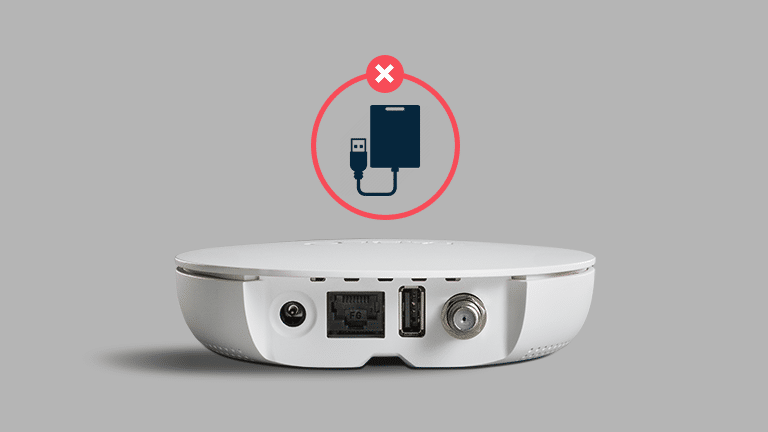 Do not connect a hard drive during Wi-Fi setup