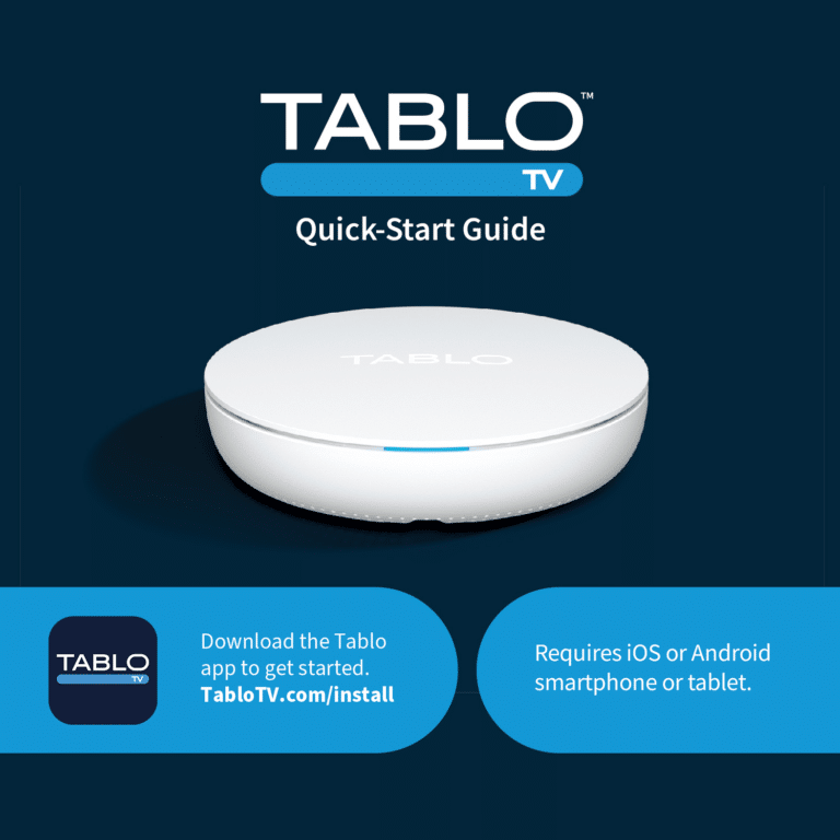 Tablo Quick Start Guide Mobile Setup Tips