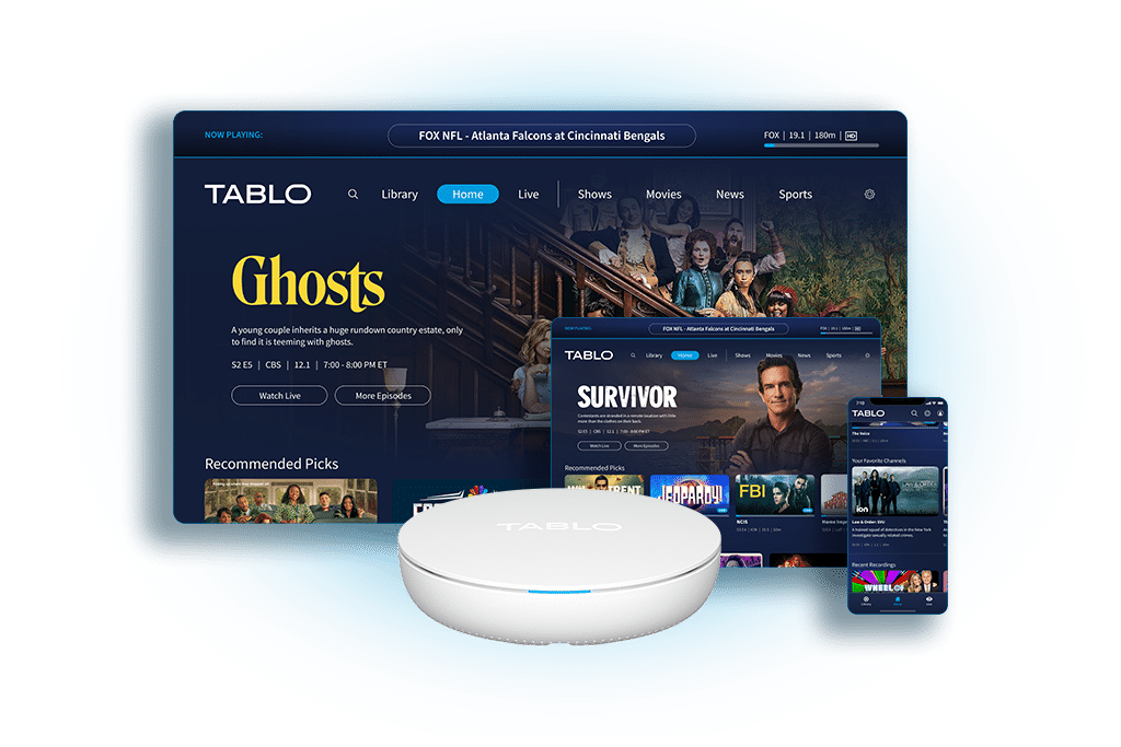 Tablo User Interface with Tablo Device