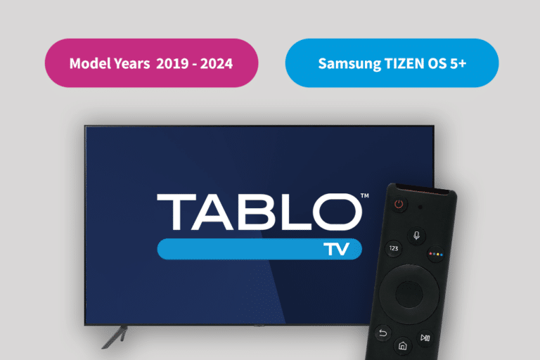 Tablo supported Samsung smart TV models