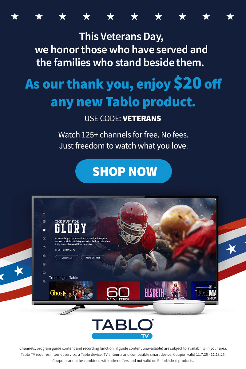 Tablo TV Veterans Day Sale 2025