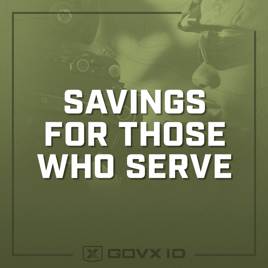 GovX - Savings for those who serve - Green banner