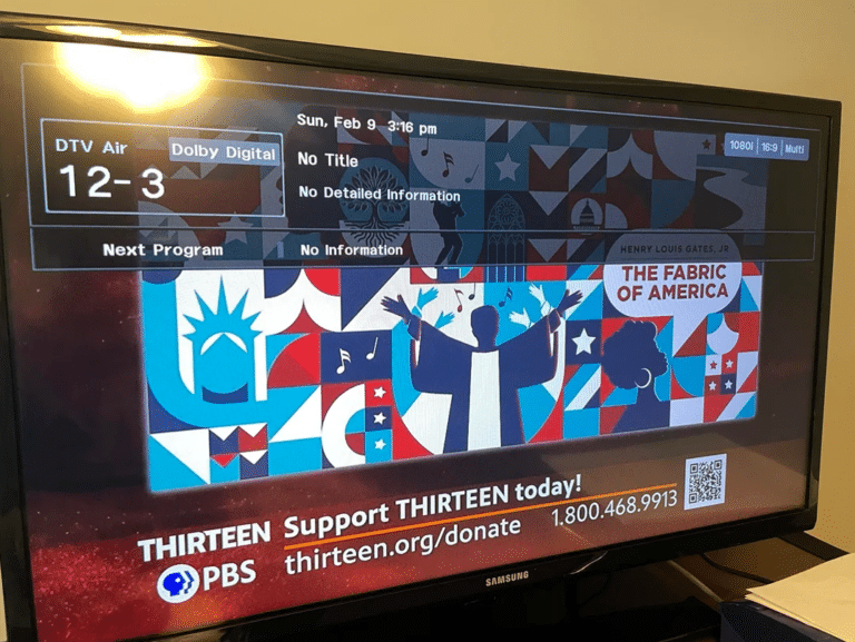 TV with guide data.