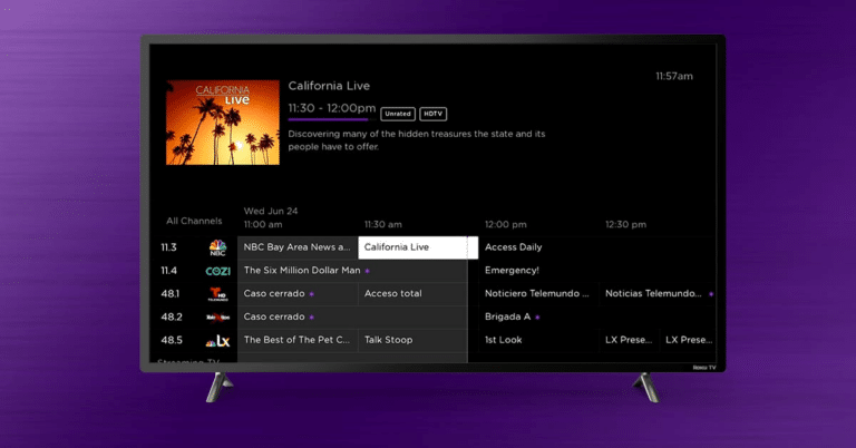 TV with California live on it.